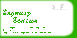 magnusz beutum business card